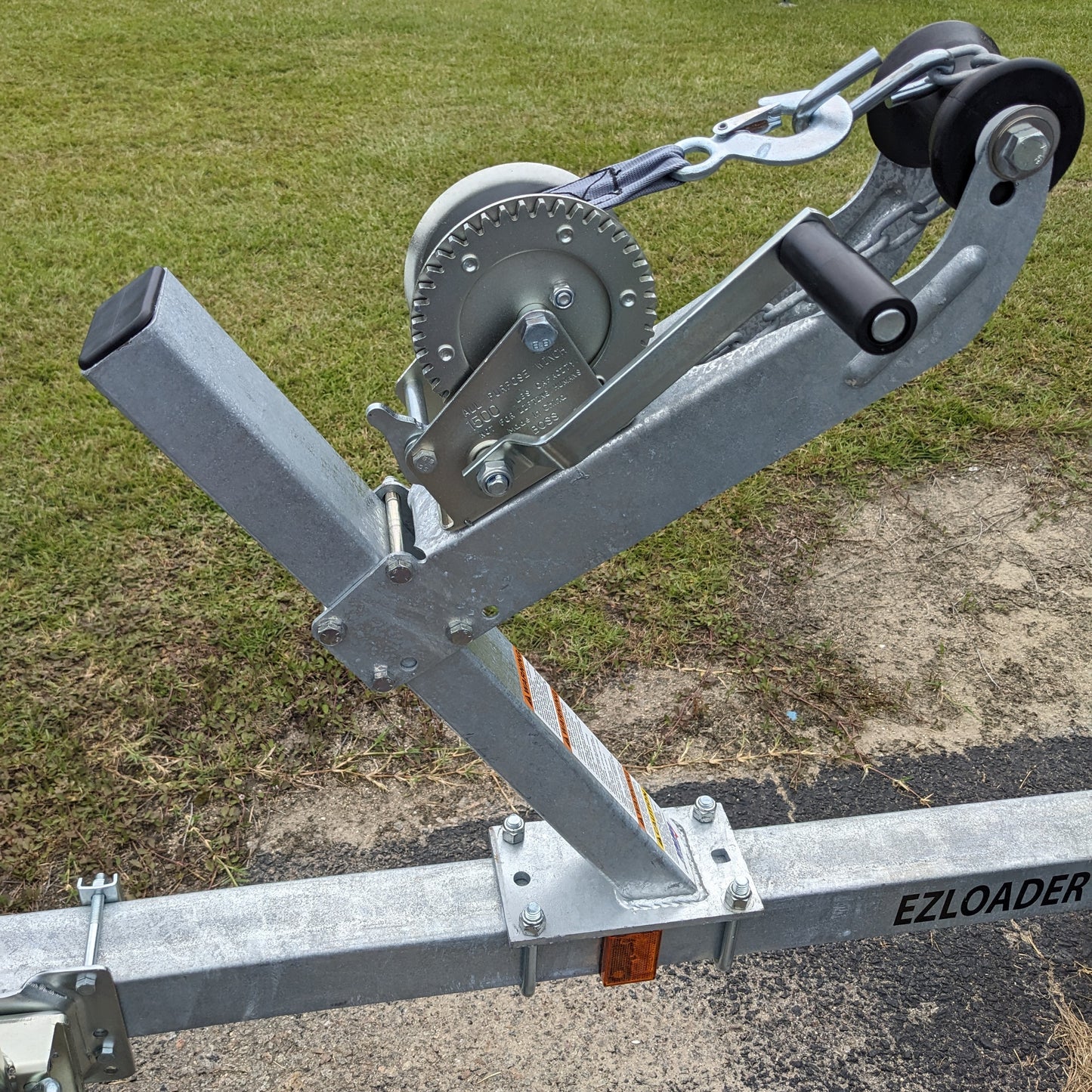 EZ Loader 3" x 2" Winch Post Stand 250-021791-10 on trailer