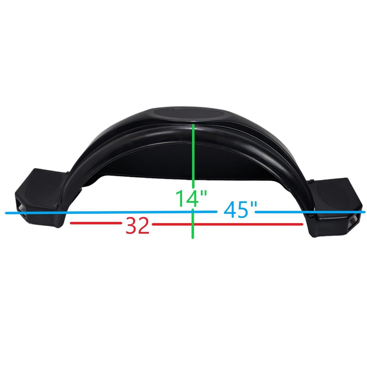 EZ Loader Fender Composite Plastic (Lg) w/Cutouts (Black) 14" Tire 250-023712-12