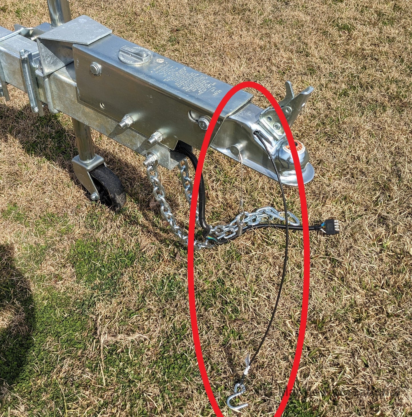 EZ Loader 15" Breakaway Cable for Dexter (UFP) A75 & A84 Actuator 250-031977 on trailer