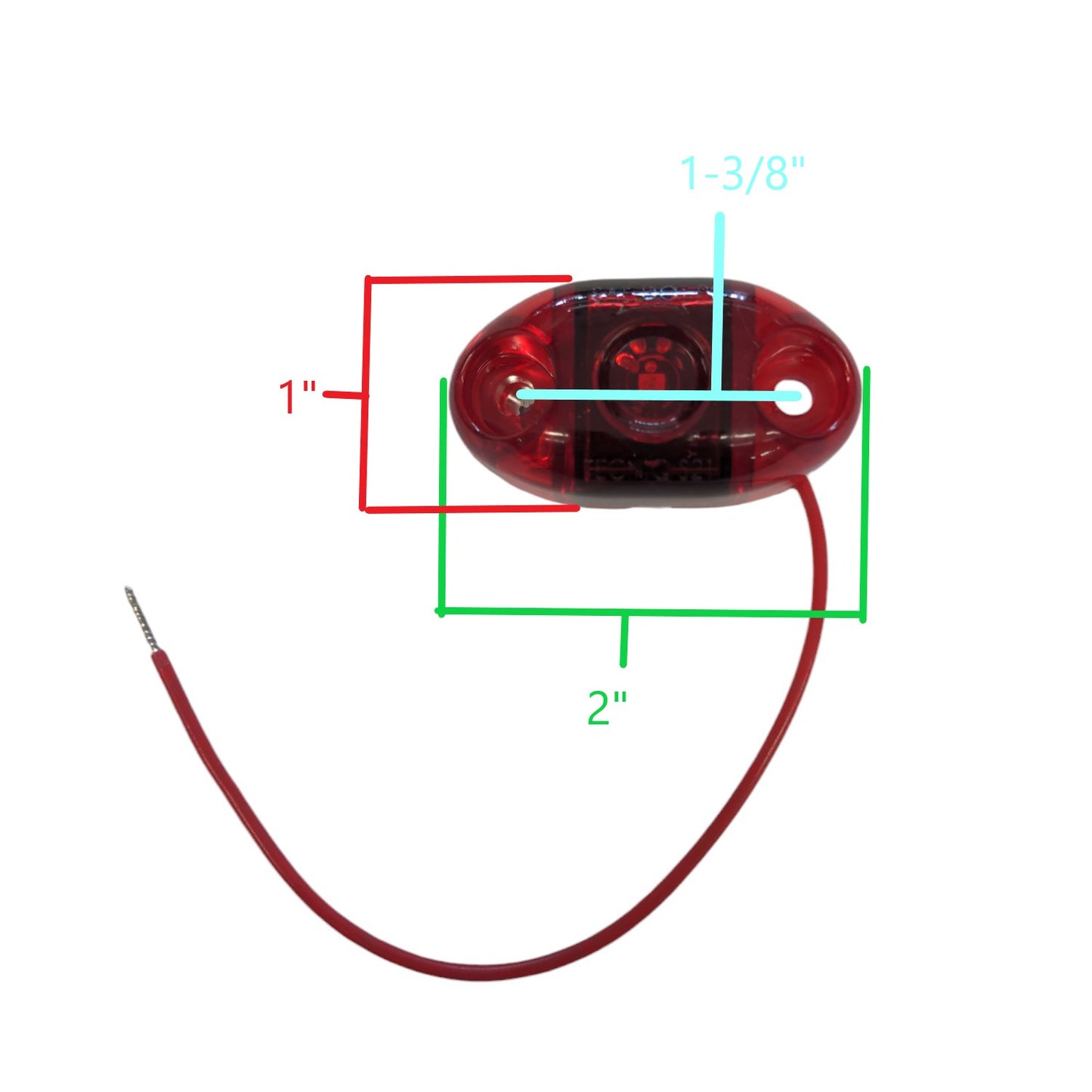 EZ Loader Red Clearance Marker Light 250-032129-11