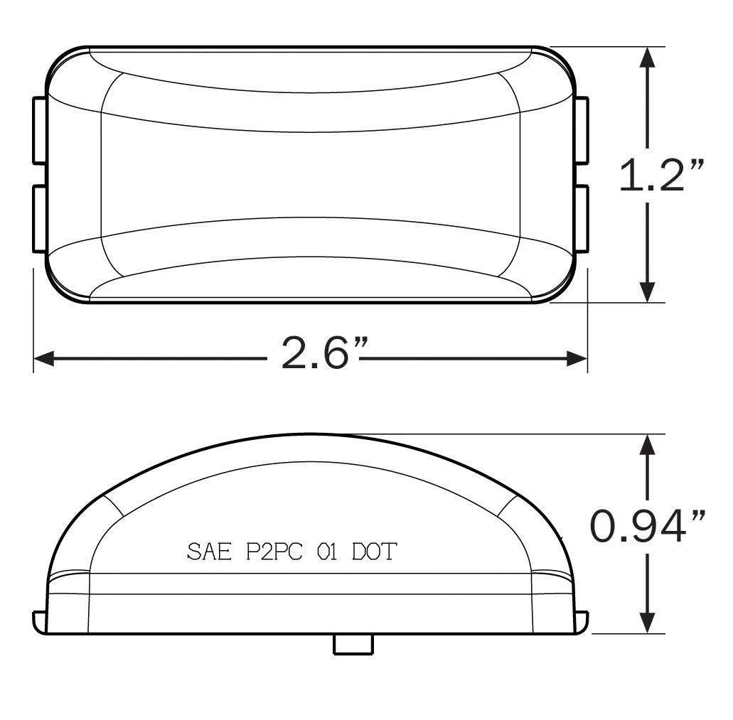 EZ Loader Boat Trailer Amber LED Marker Light. Factory OEM Replacement 250-032130
