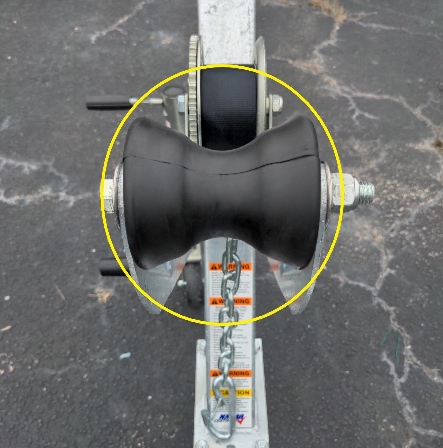 EZ Loader V Bow Roller for Winch Mount 250-071402 On Trailer