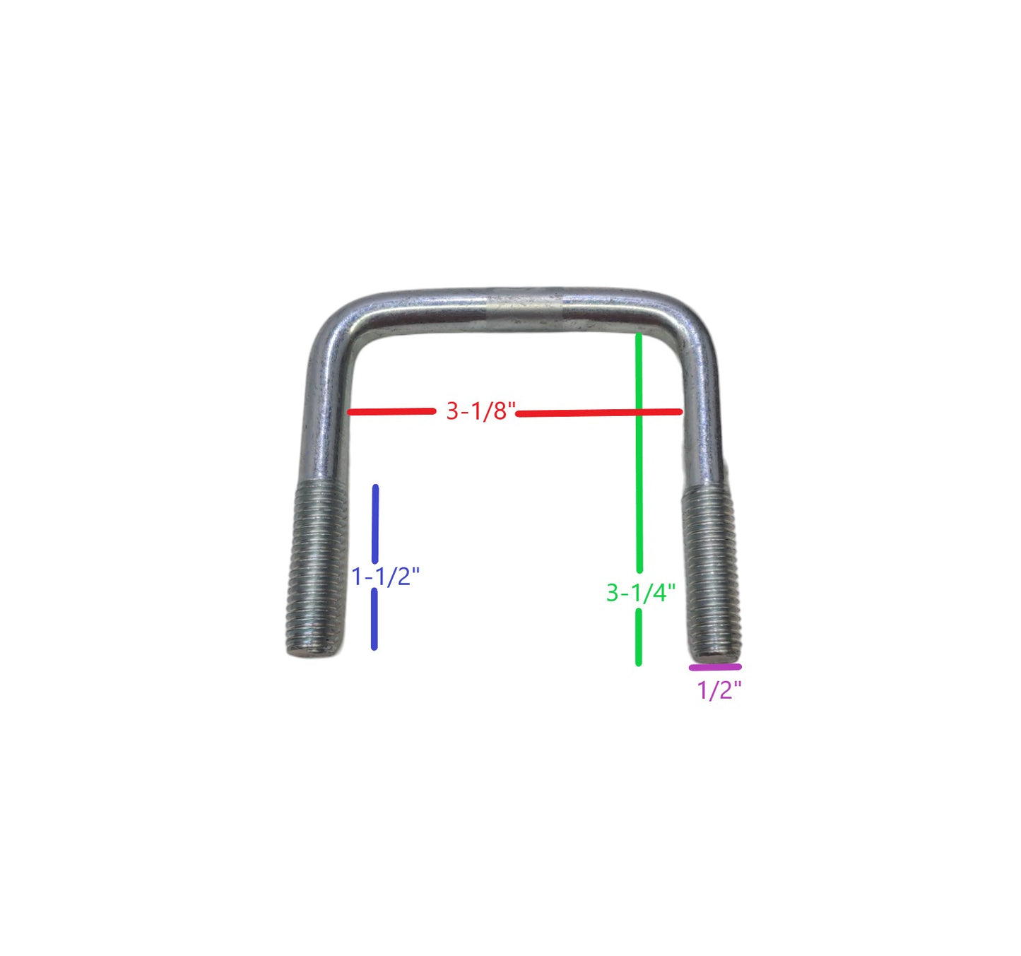 290-002482 U-Bolt 1/2" x 3" x 3-1/4"