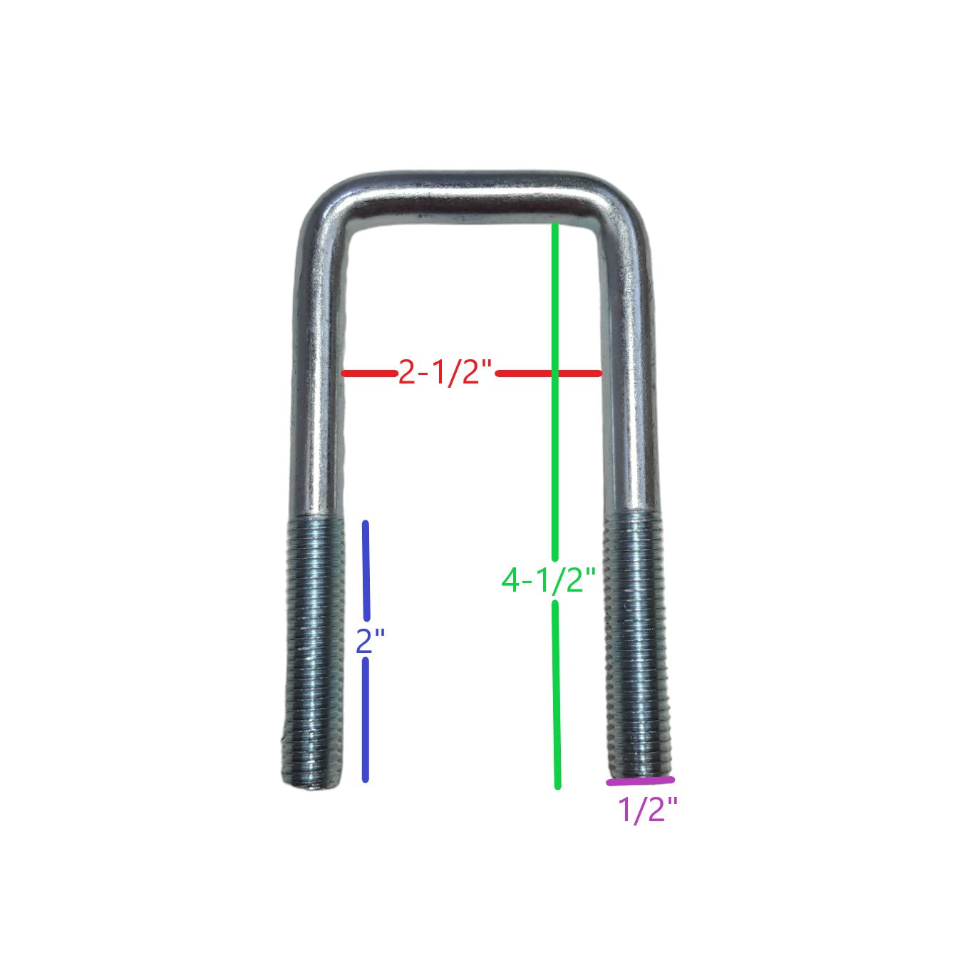 U-Bolts 1/2"-13 x 2 x 4-1/2" 290-002540