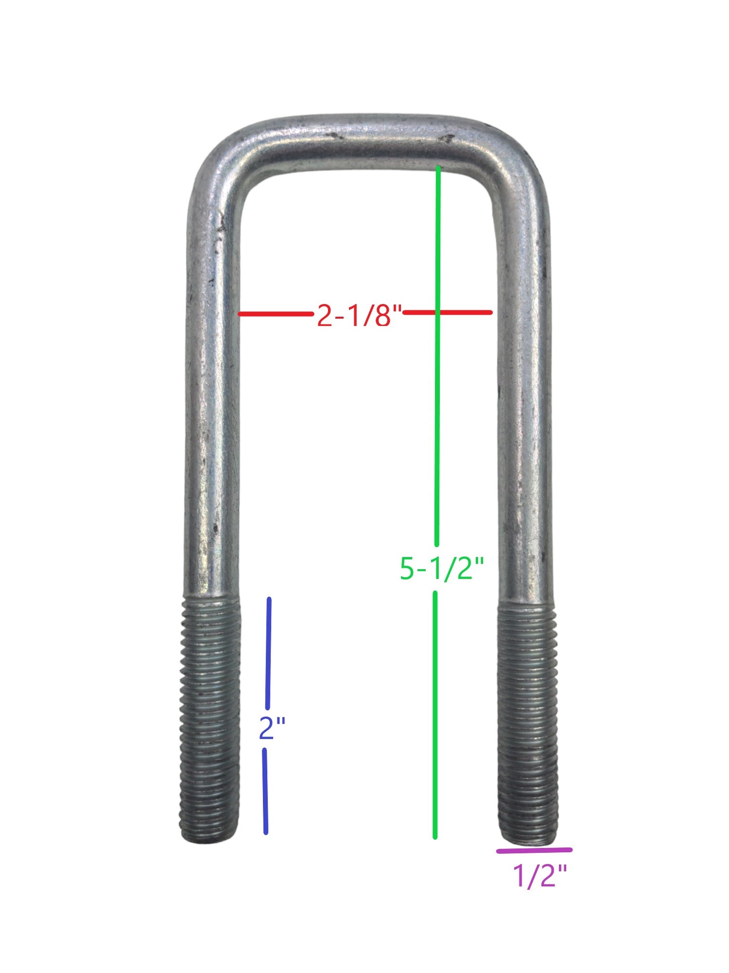 290-021380 U-Bolt 1/2" -13 2 x 5-1/2" Zinc Plated