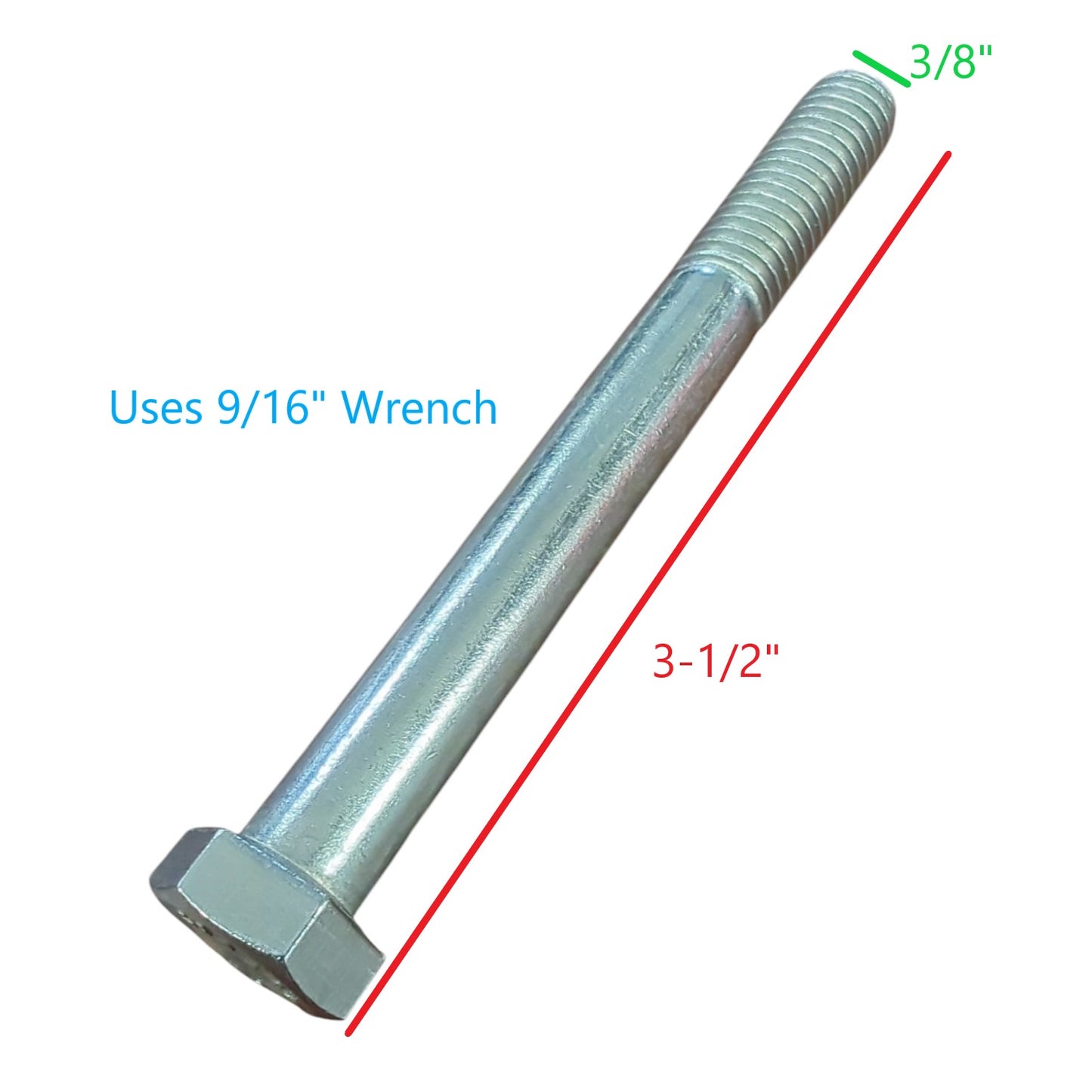 Hex Head Bolt 3/8"-16 x 3-1/2" 18-8 Stainless Steel