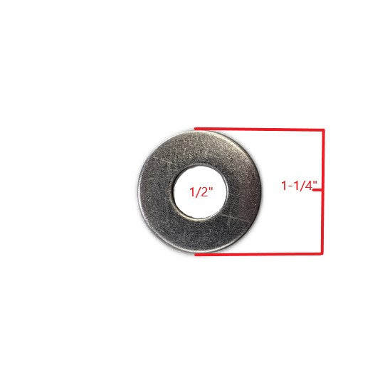 Flat Washer 1/2" x 1-1/4" 18-8 Stainless Steel