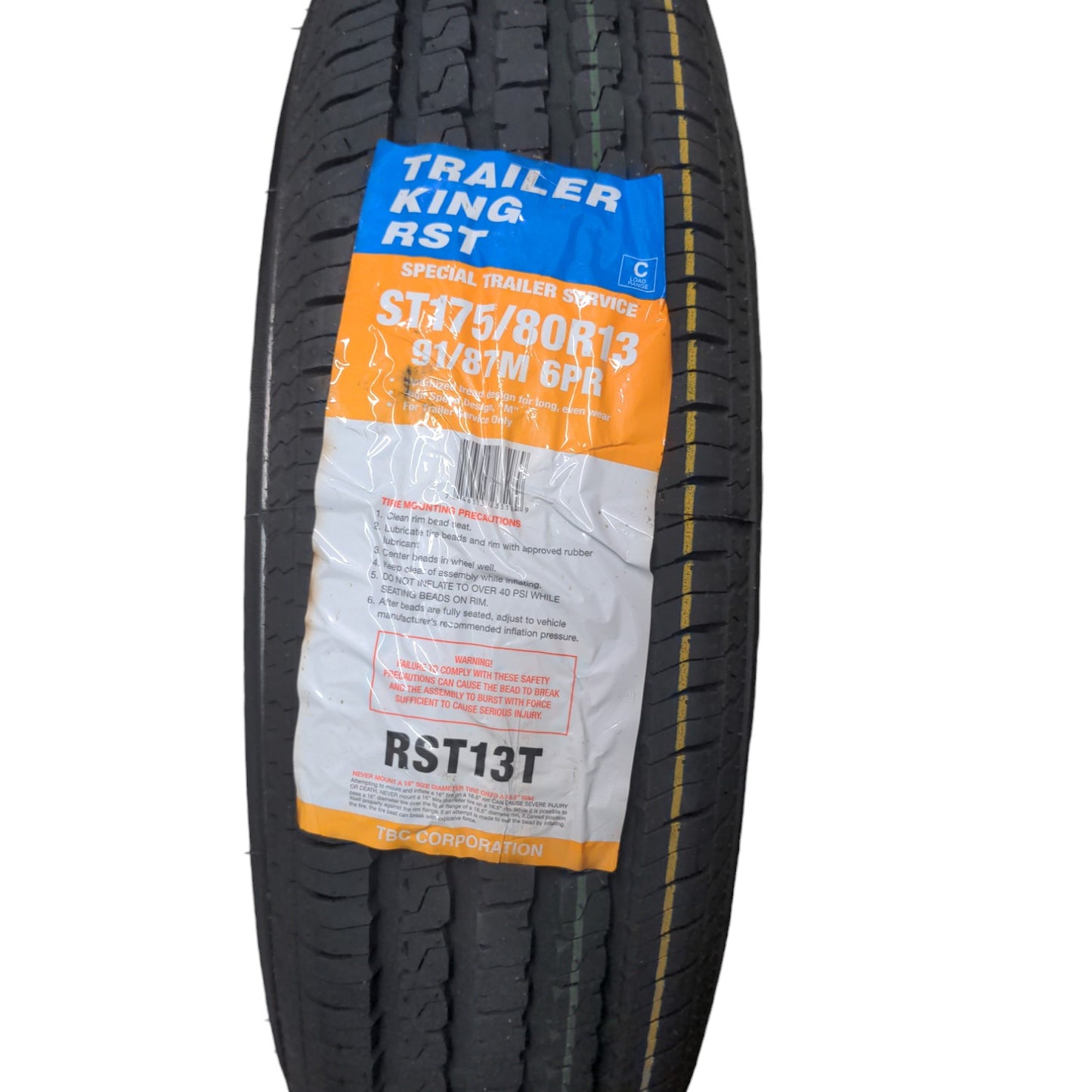 Tire and Wheel ST175/80R 13C 5L Radial on Galvanized Rim PA3155