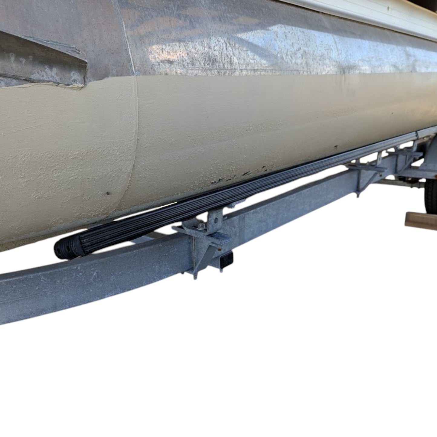 300-034349-03 EZ Loader Bunk w/ Poly Wrap 2" x 4" x 8' on trailer
