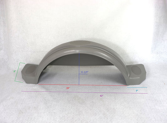 EZ Loader Gray Composite Trailer Fender – 13″ Tire, Single Axle (Discontinued Color)