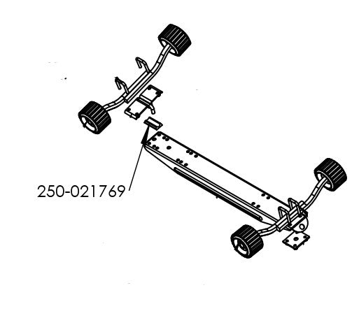 EZ Loader Poly Glide Roller Arm Pivot Mount Bushing 250-021769 on trailer