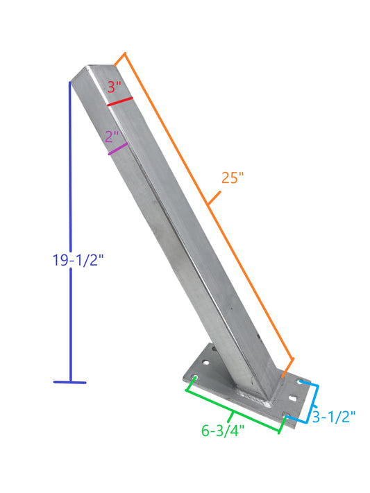 EZ Loader 3" x 2" Winch Post Stand 250-021791-10