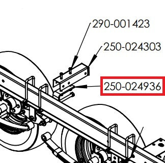 EZ Loader Center Support Fender Bracket for Tandem Trailers 250-024936 ...