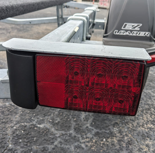 EZ Loader LED Tail Light Right Side 250-032136 on trailer