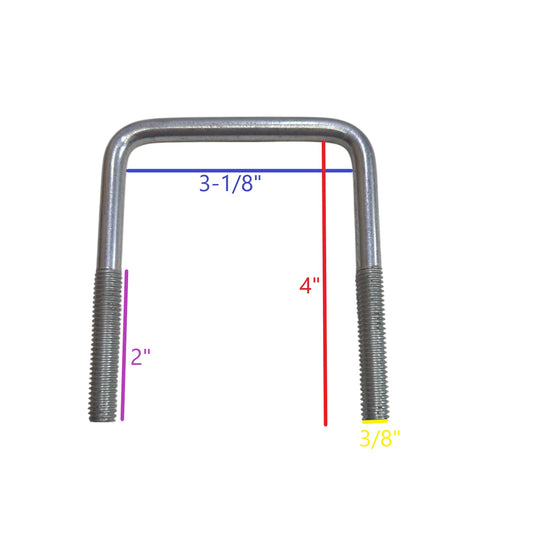 290-002422 EZ Loader U-Bolt 3\8 x 3 x 4 Zinc Plated