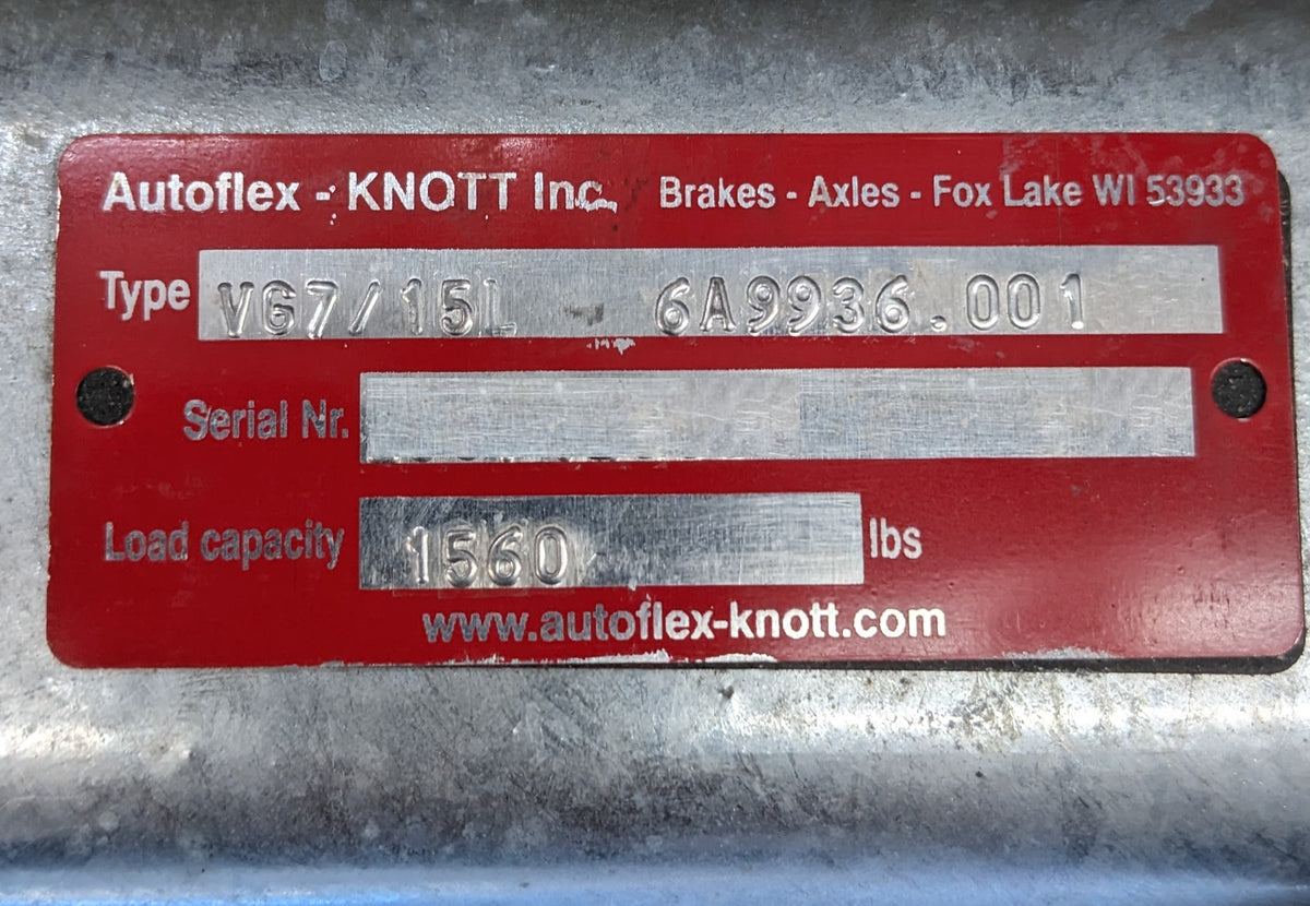 EZ Loader Autoflex 1560 lb Torsion Axle with Knott Hubs 300-033241-10 ...