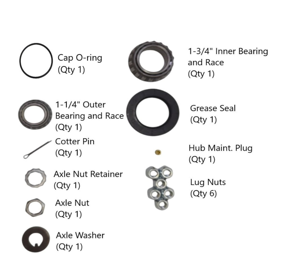 ez loader 6 lug hub rebuild kit