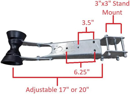 EZ Loader Adjustable Heavy Duty Winch Mount for 3 x 3 Winch Stand 250-021779-10