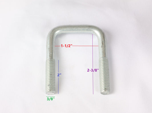 EZ Loader U-Bolt 3/8" 1-1/2 x 2-3/8'' Zinc Plated  290-002423