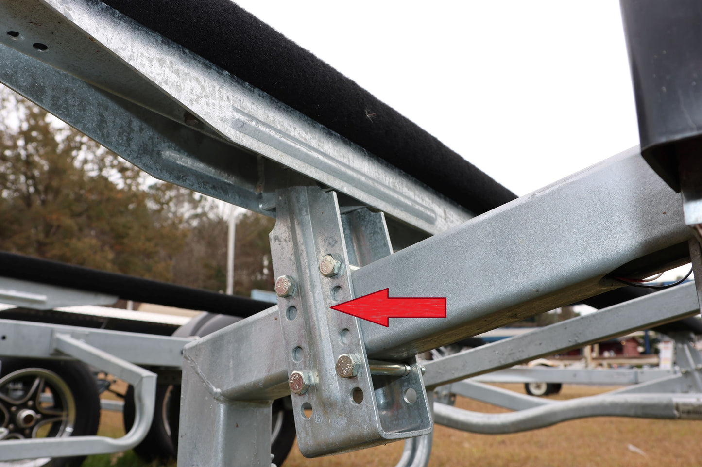 EZ Loader Trailer Parts Tall 12" Crossmember Upright Support U Bunk / Roller Bracket 250-021787-10