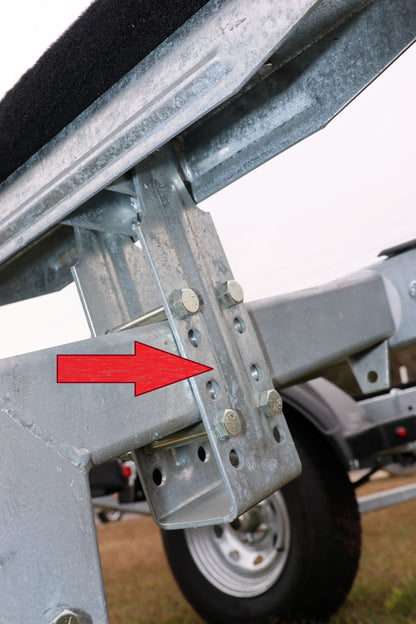 EZ Loader Trailer Parts Tall 12" Crossmember Upright Support U Bunk / Roller Bracket 250-021787-10