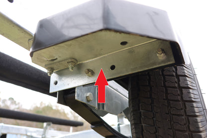 EZ Loader Fender Step Bracket for 2" Wide Frame and 13" Composite Fender 250-023721-10