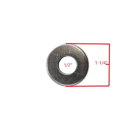 Flat Washer 1/2" x 1-1/4"  18-8 Stainless Steel