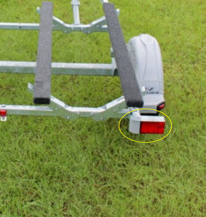 EZ Loader Gray Taillight Vanity Wire Harness Plate Cover (250-028364-10)