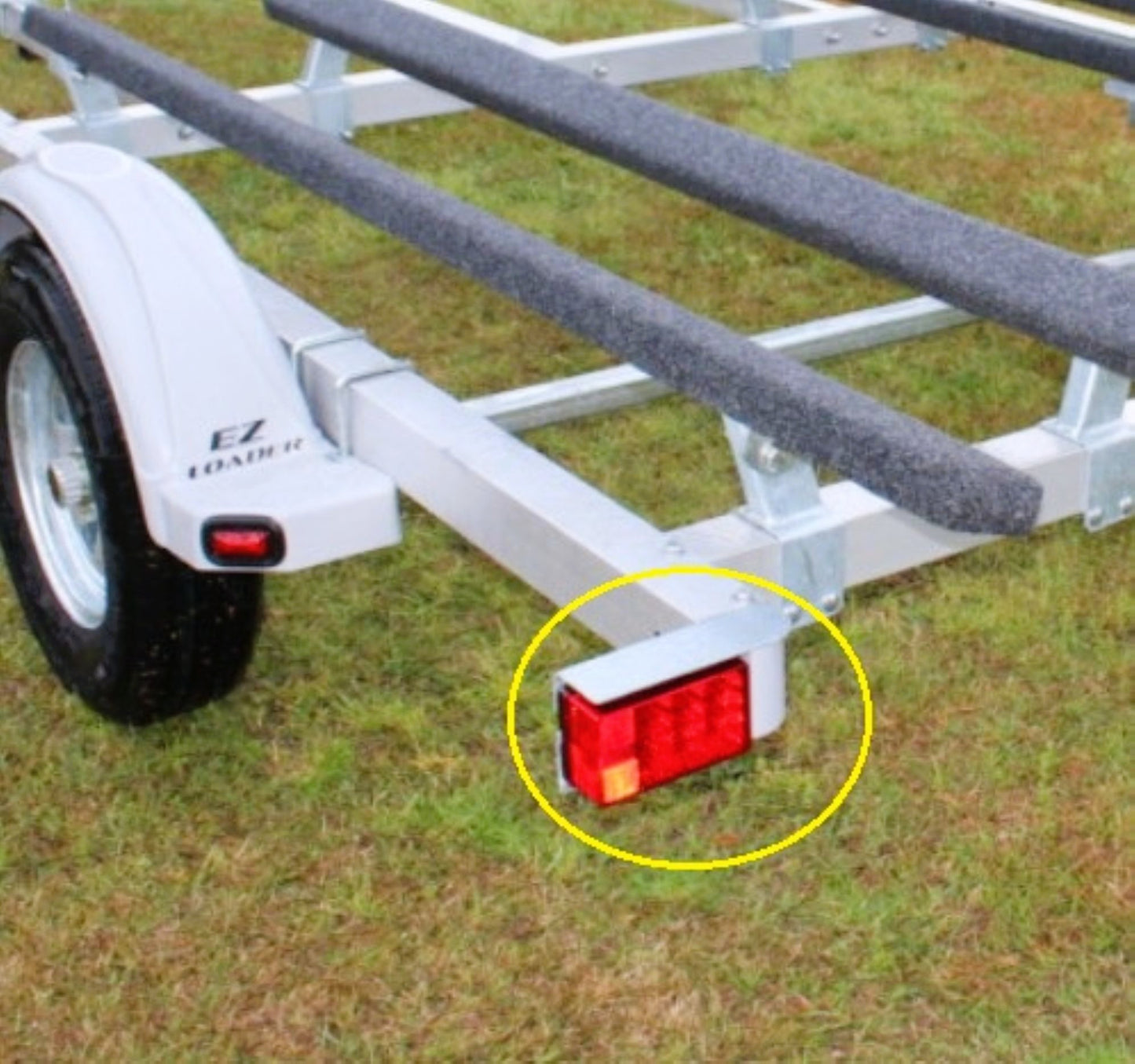 EZ Loader Gray Taillight Vanity Wire Harness Plate Cover (250-028364-10)